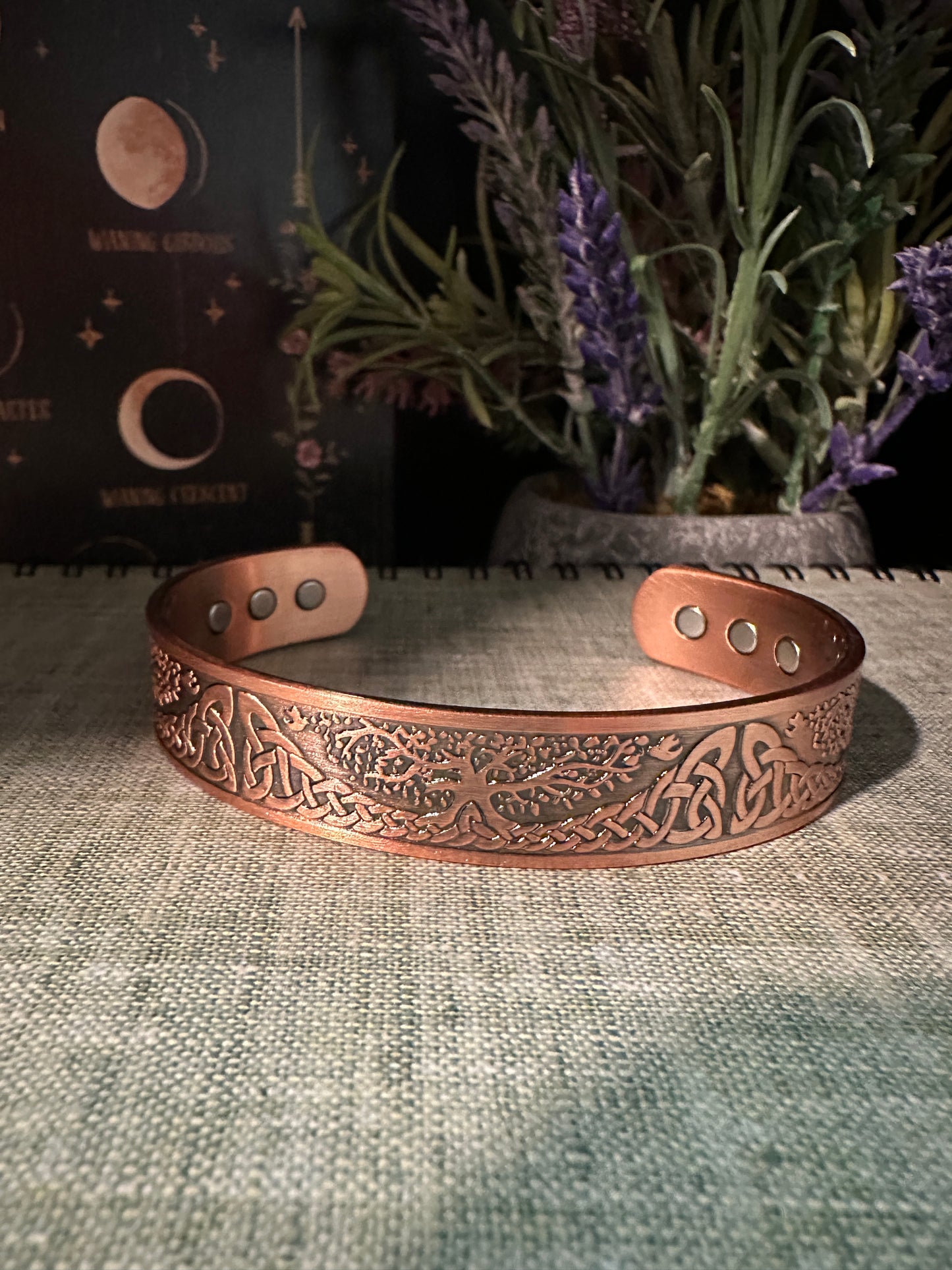 W-Tree of Life Copper Magnetic Bracelet
