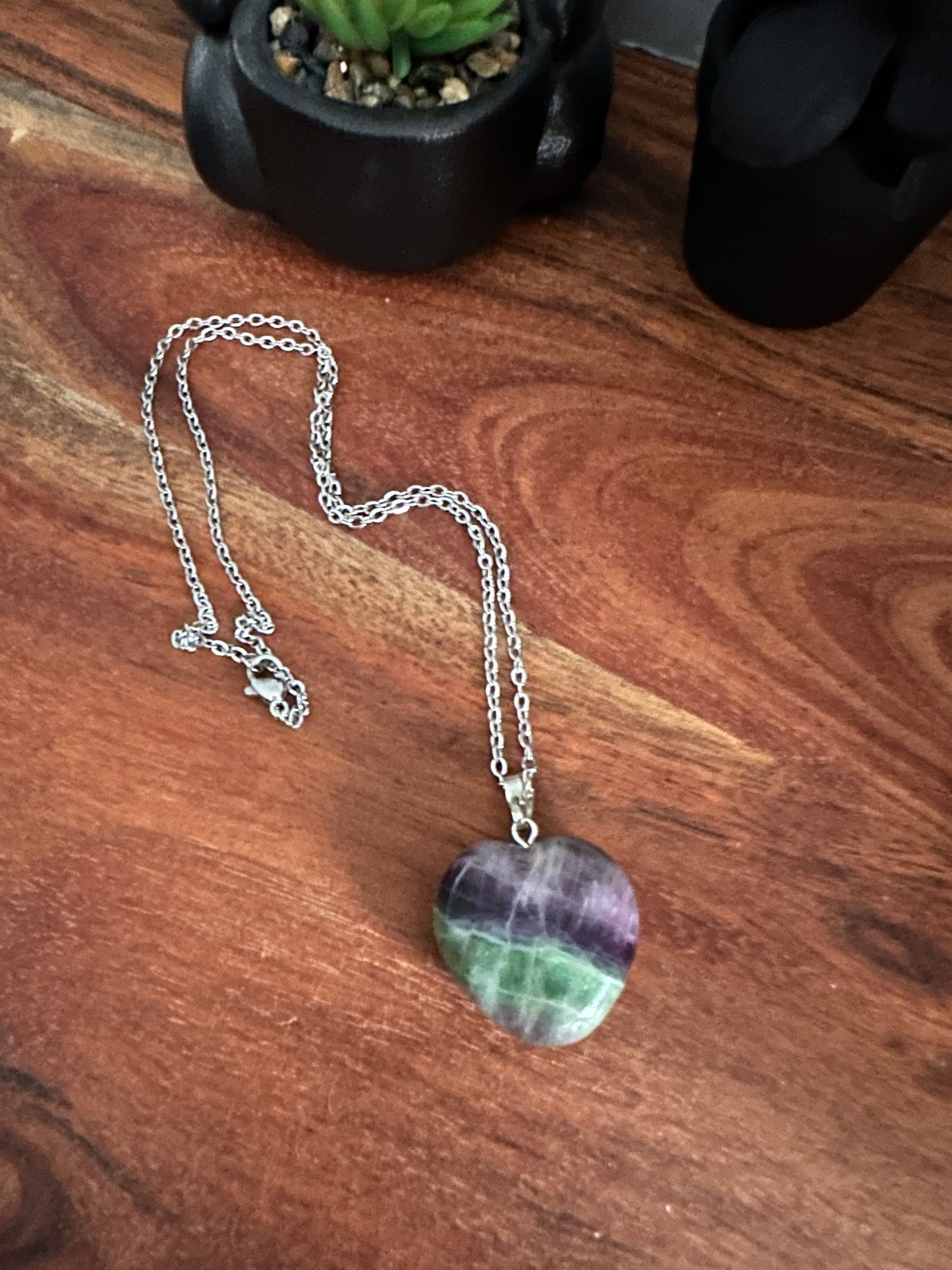 Fluorite Heart Necklace