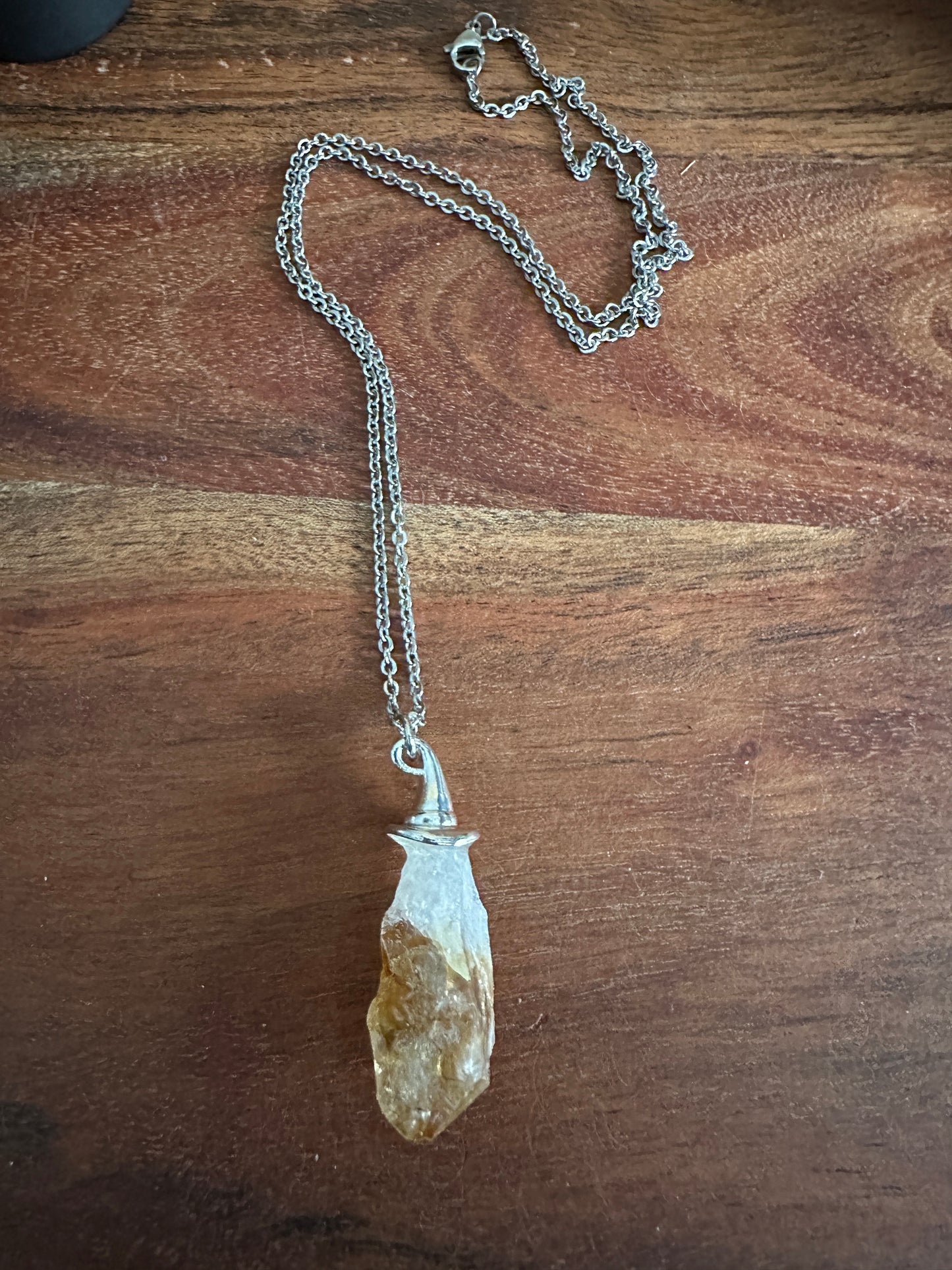 Citrine Witch Hat Necklace