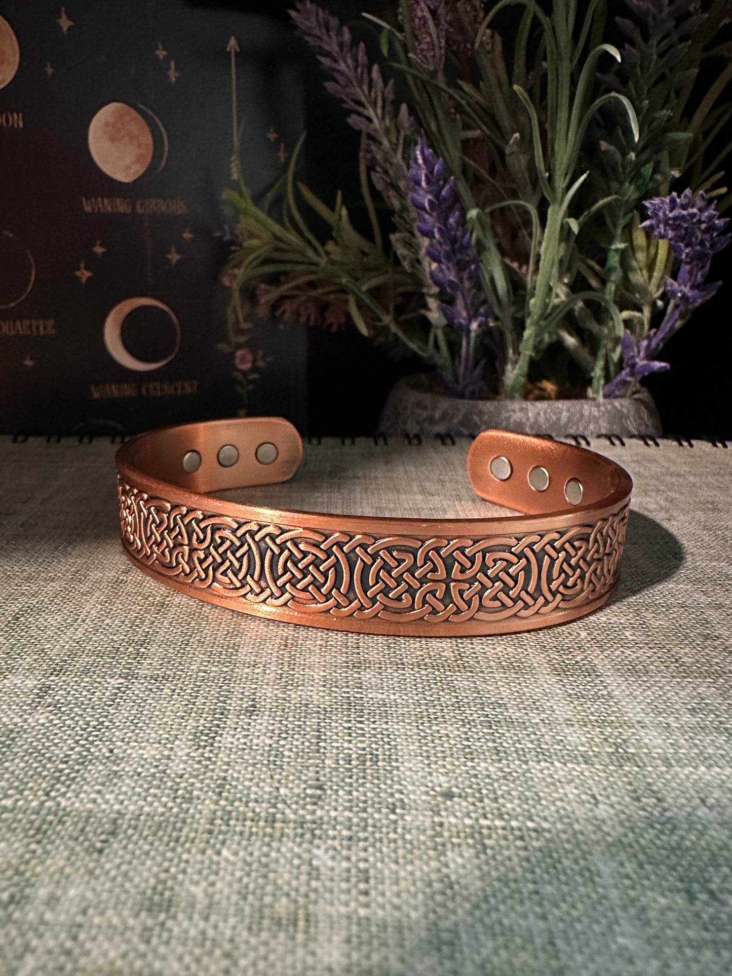 Viking Weave Magnetic Copper Cuff Bracelet
