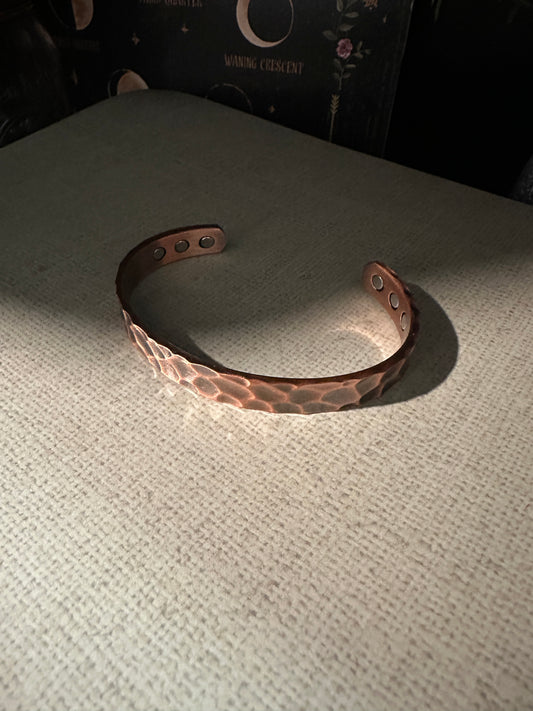 Hammered Magnetic Copper Bracelet