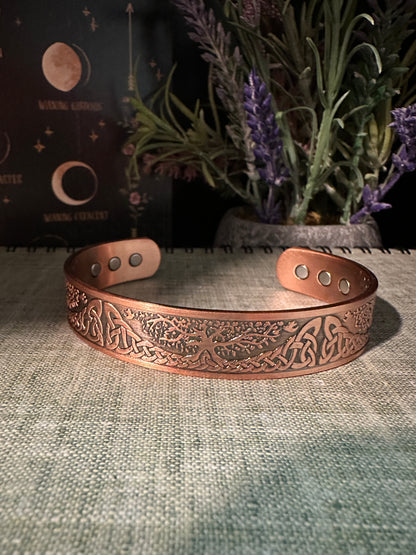 W-Tree of Life Copper Magnetic Bracelet