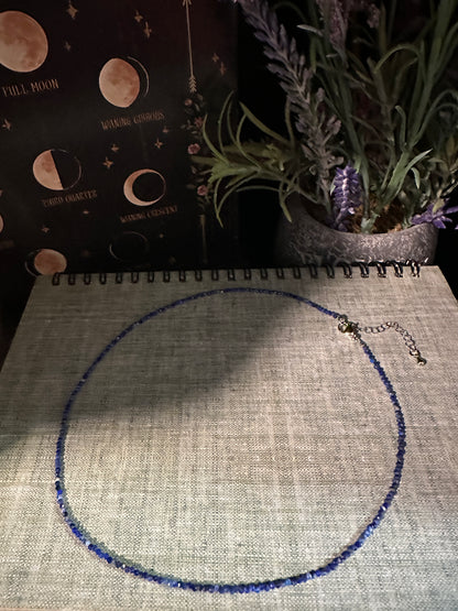 Faceted Crystal Necklace 2-3mm