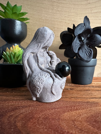 Tiamat Dragon Goddess with Obsidian Sphere