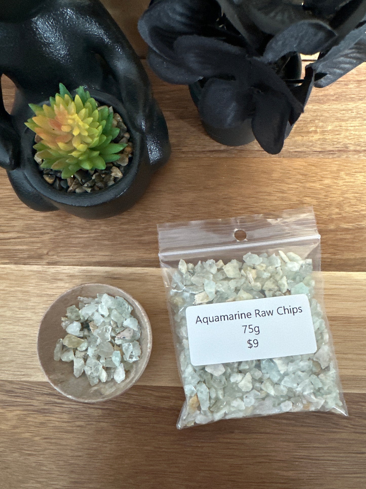 Raw Aquamarine Chips 75g