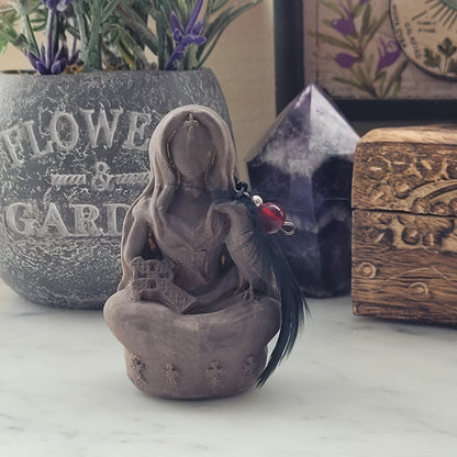 Morrigan Raven Goddess Statue