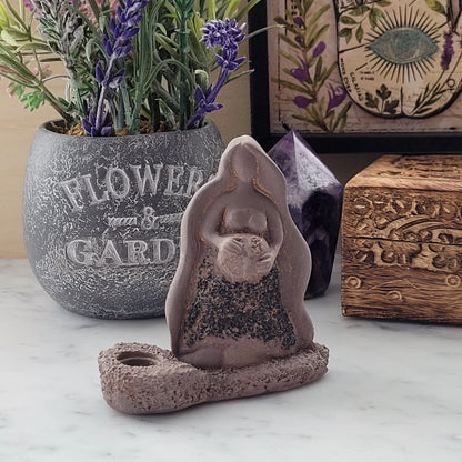 Gaia Goddess Statue and Candle Holder