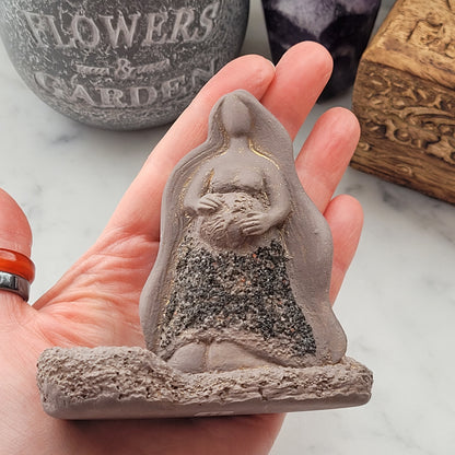 Gaia Goddess Statue and Candle Holder