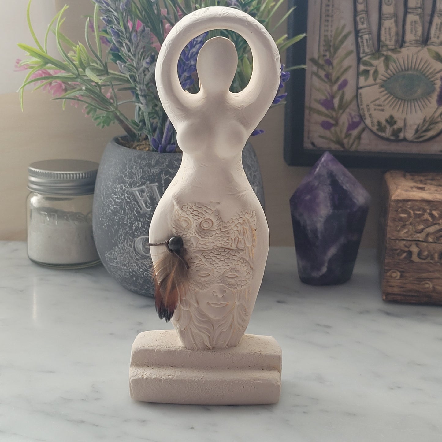 Owl Goddess Statue