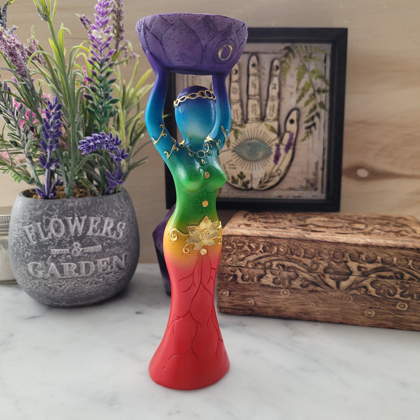 Chakra Goddess T-lite Holder