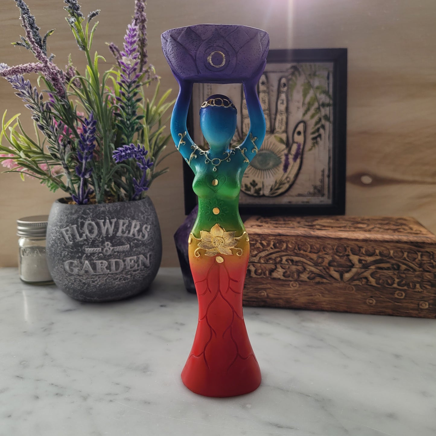 Chakra Goddess T-lite Holder