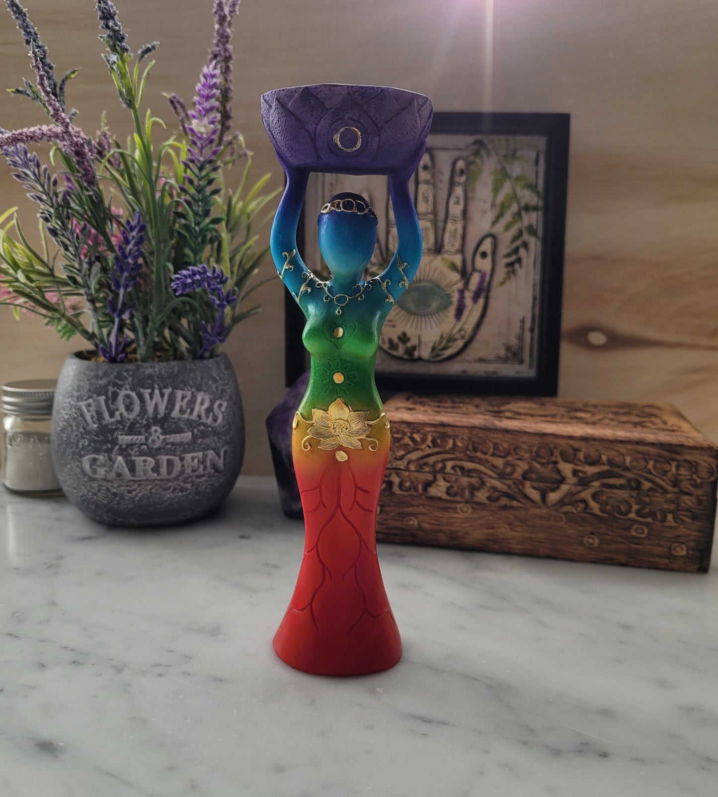 Chakra Goddess T-lite Holder