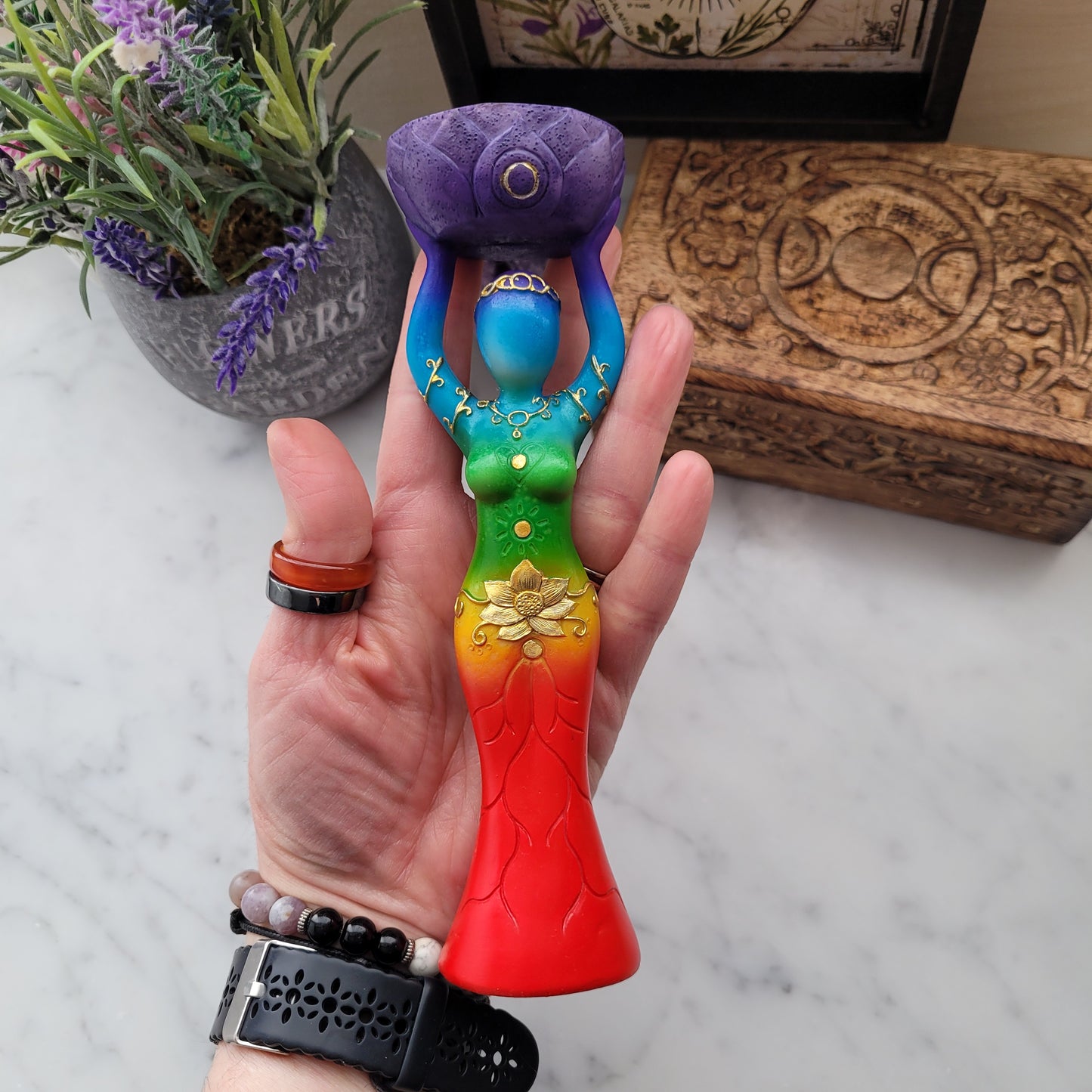 Chakra Goddess T-lite Holder