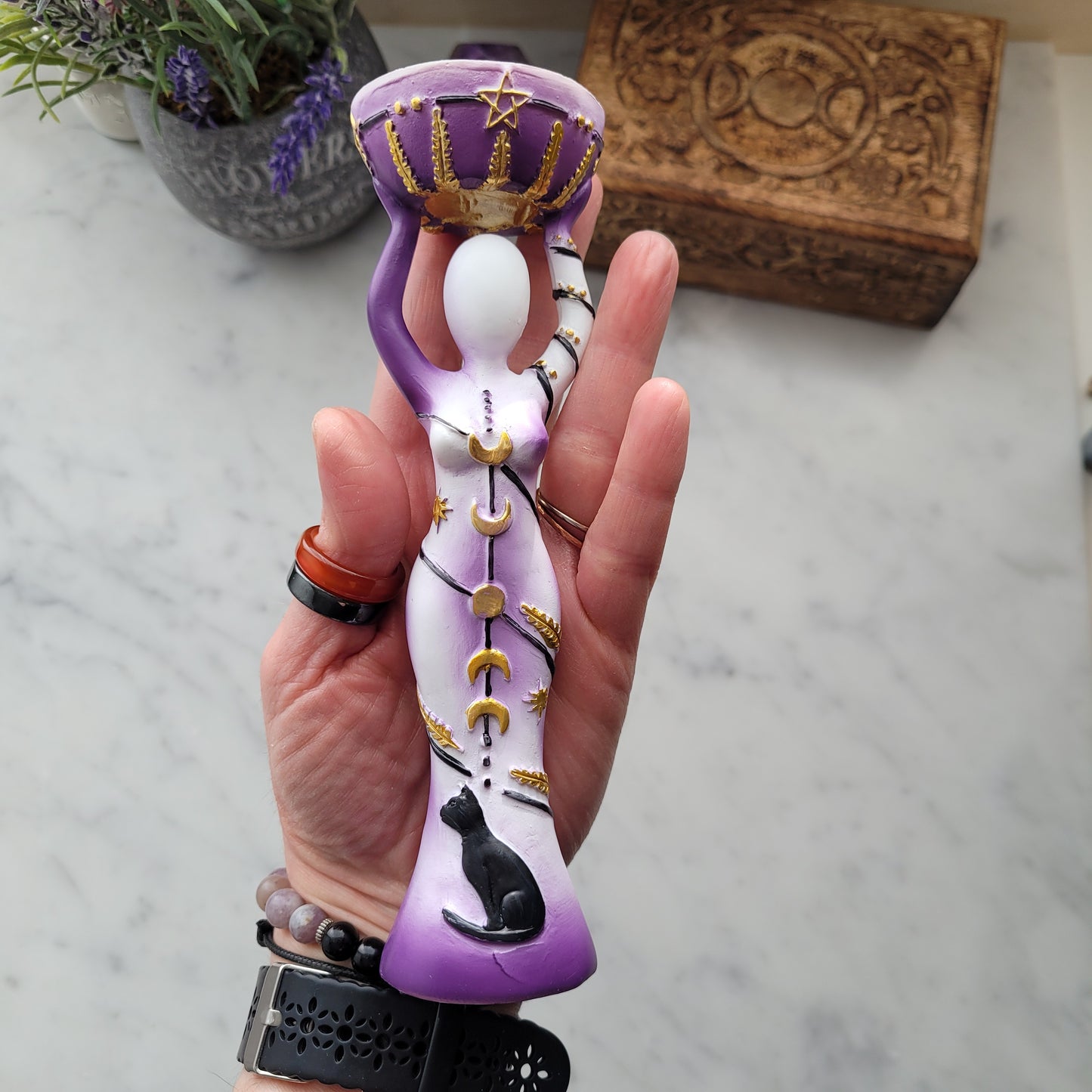 Moon Goddess T-lite Holder