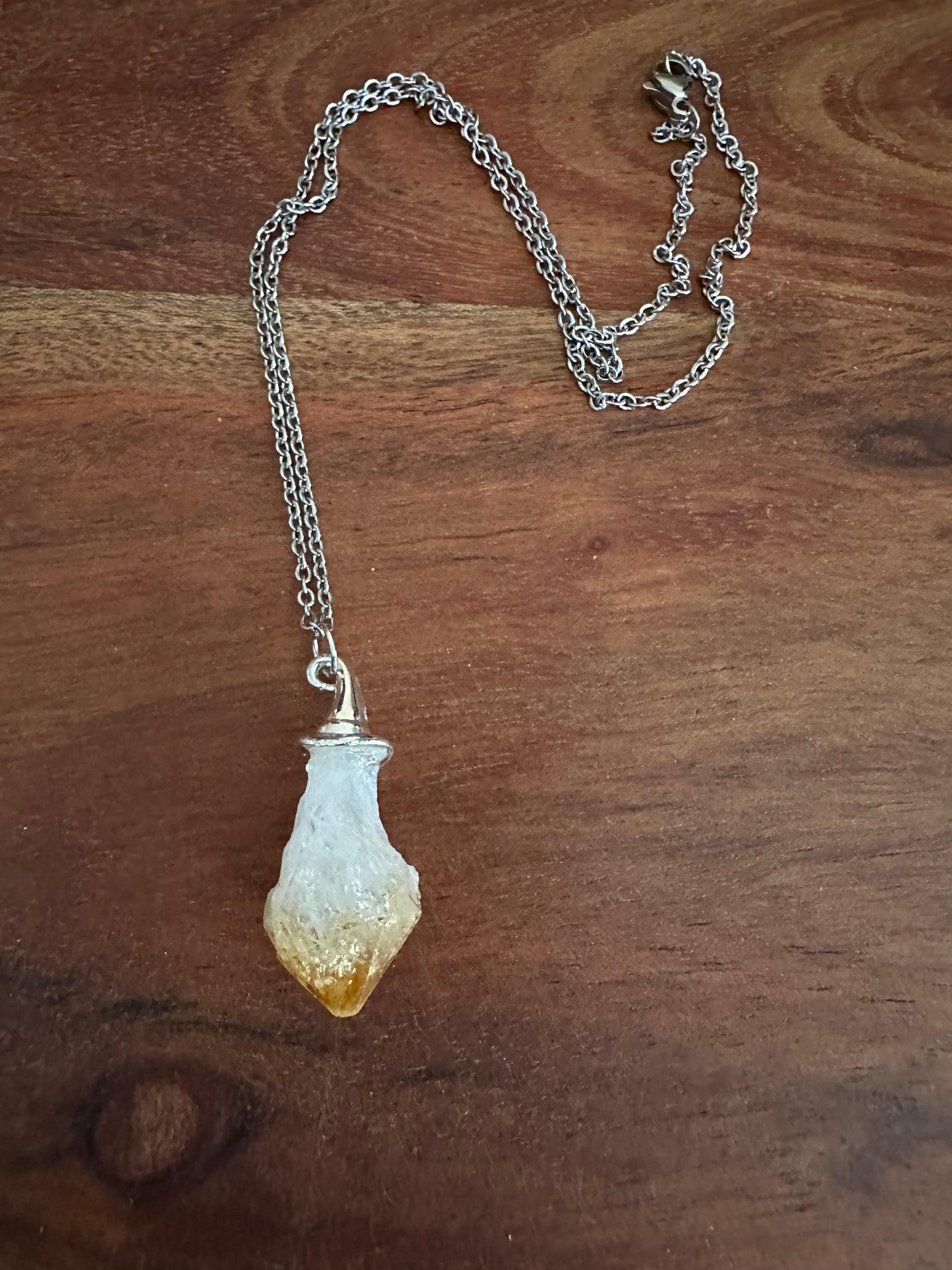 Citrine Witch Hat Necklace