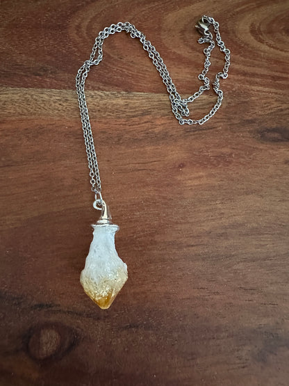 Citrine Witch Hat Necklace