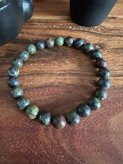 Dragonblood Jasper Bead Bracelet