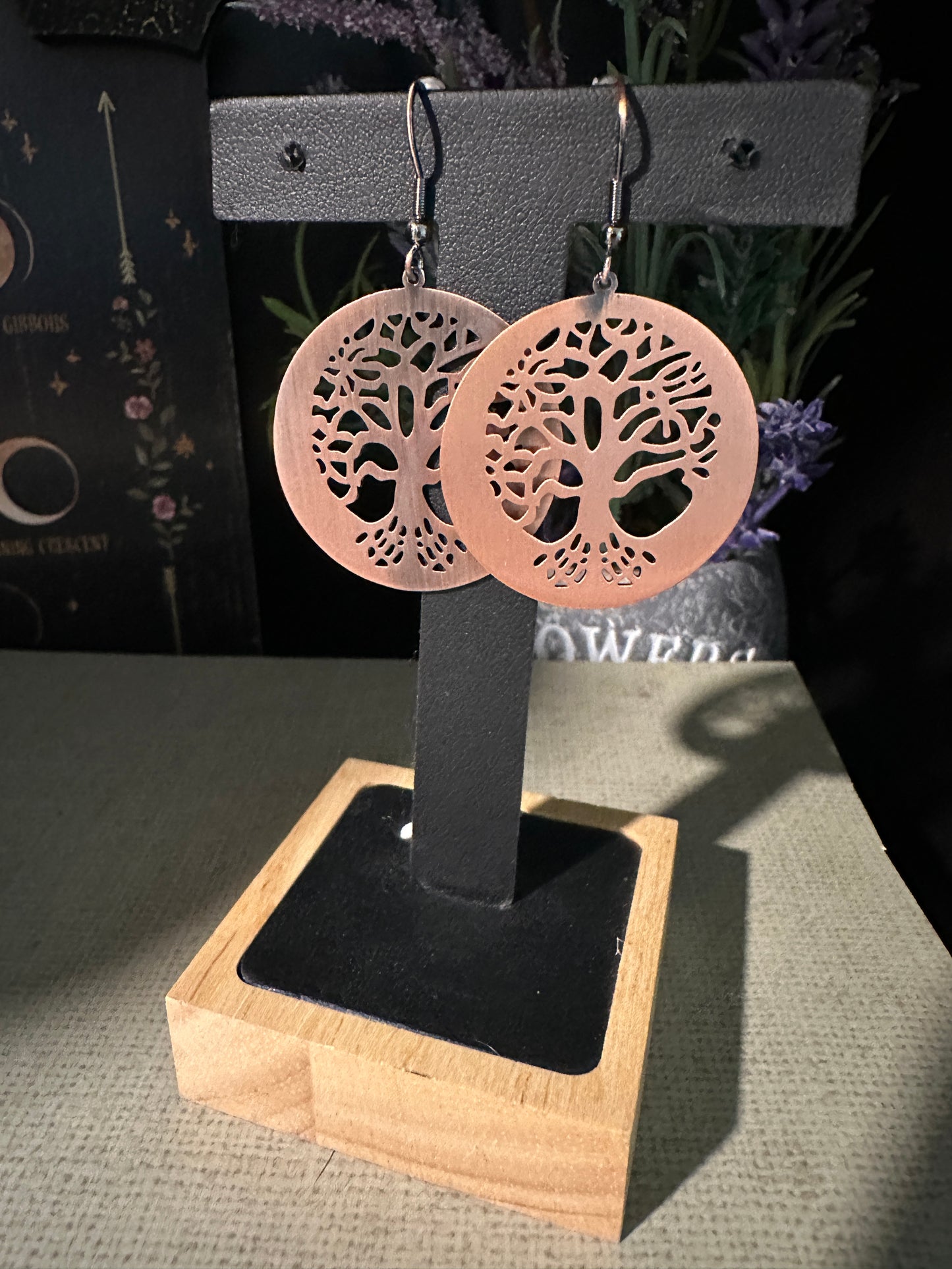 Copper Earrings Tree of Life