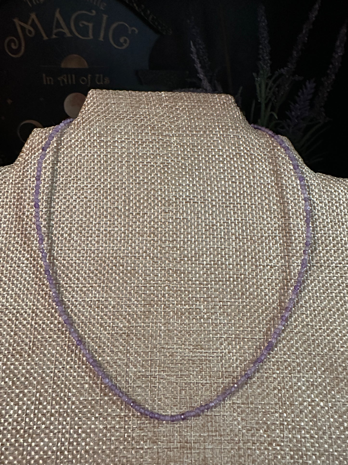 Faceted Crystal Necklace 2-3mm