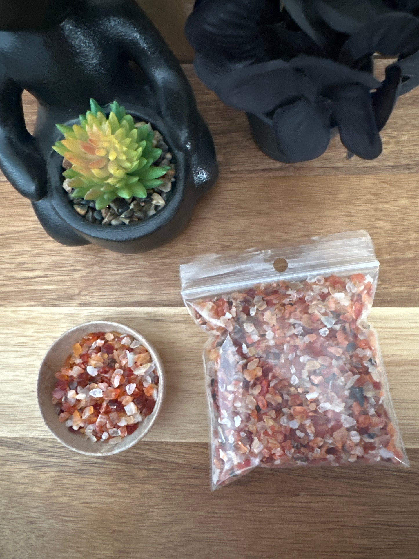 Crushed Carnelian Chips 100g