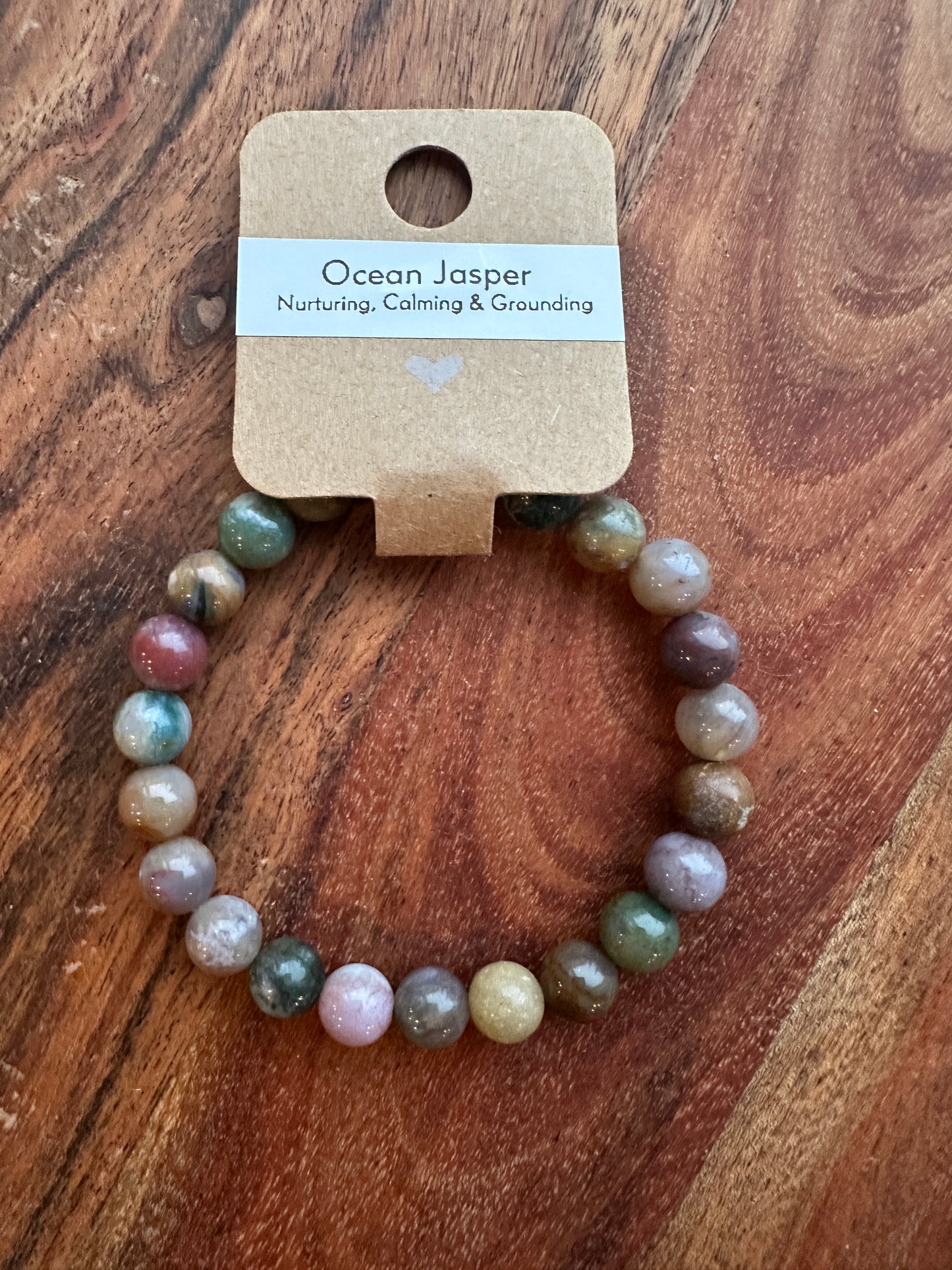 Ocean Jasper Bead Bracelet