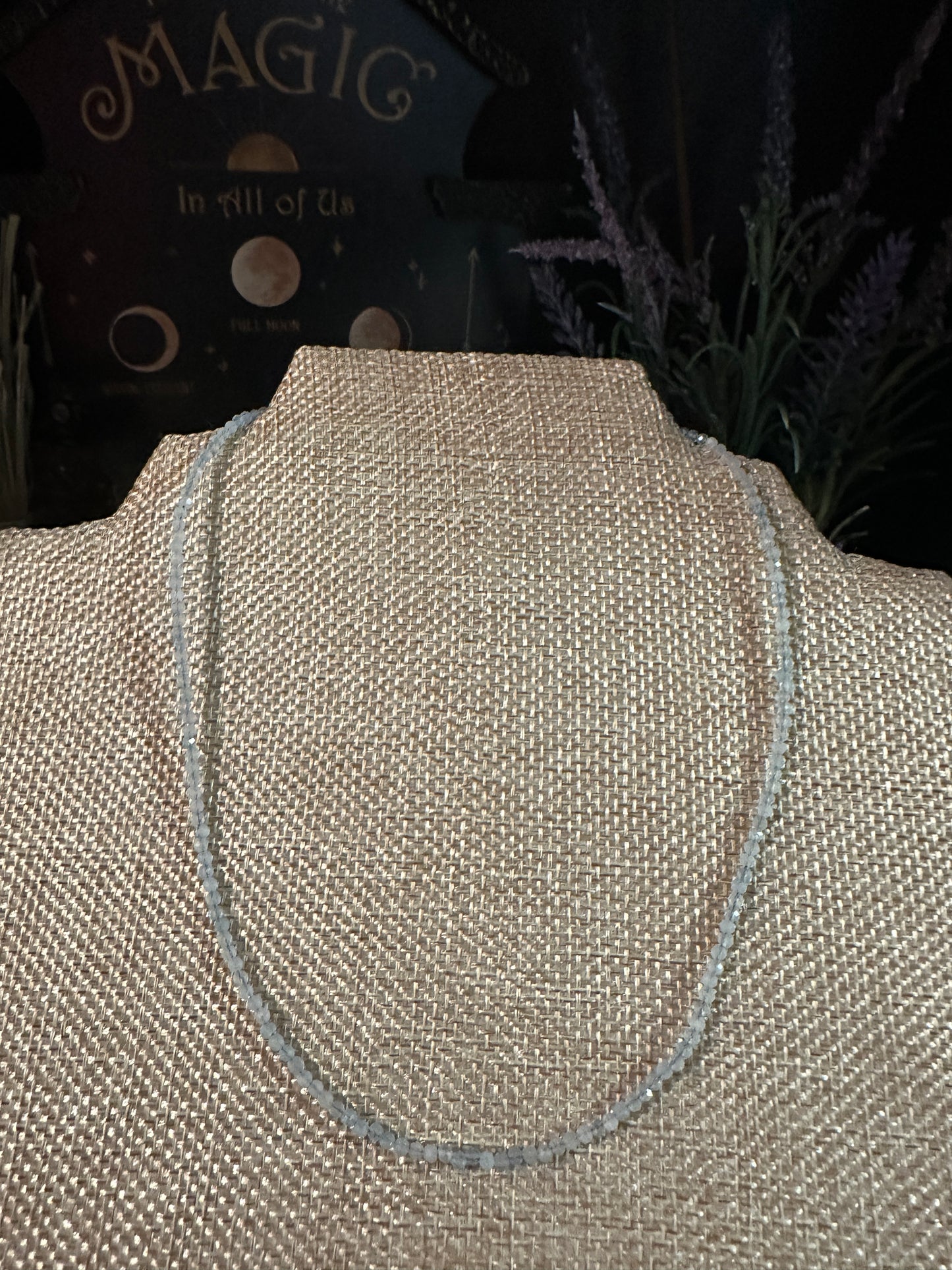 Faceted Crystal Necklace 2-3mm