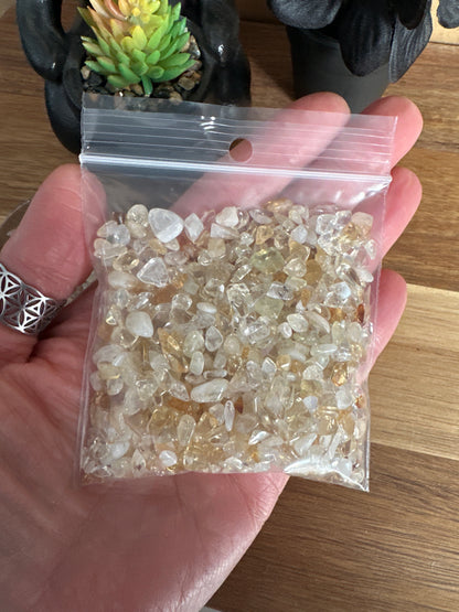 Tumbled Citrine Chips 75g