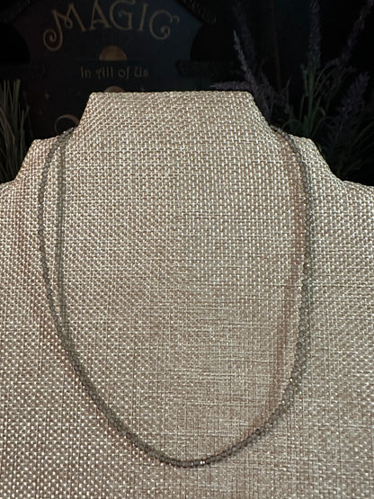 Faceted Crystal Necklace 2-3mm