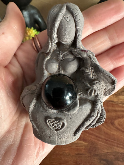 Tiamat Dragon Goddess with Obsidian Sphere