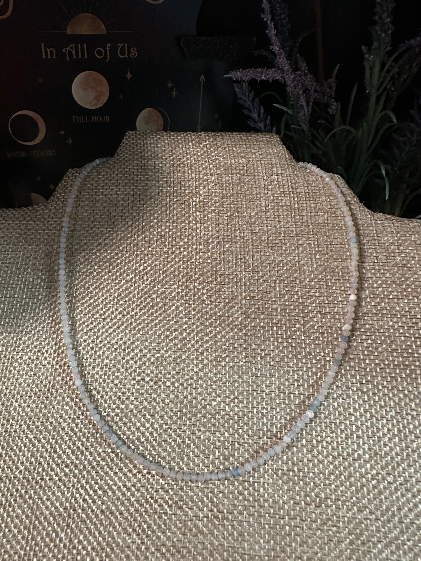 Faceted Crystal Necklace 2-3mm