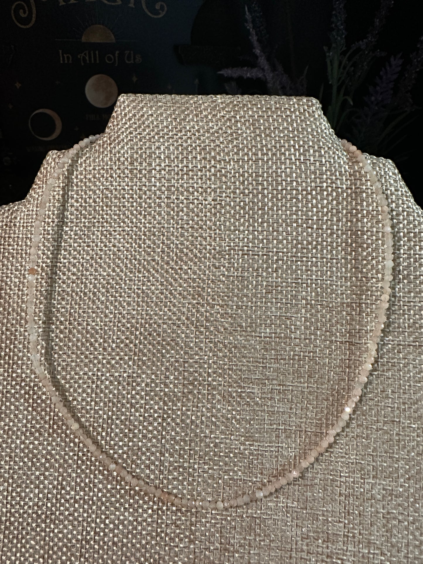 Faceted Crystal Necklace 2-3mm