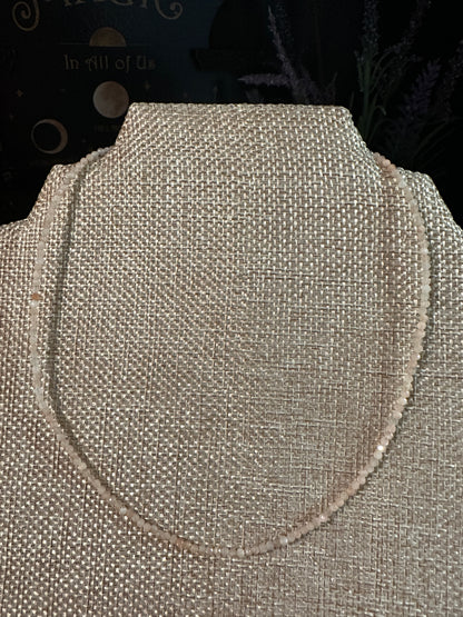 Faceted Crystal Necklace 2-3mm