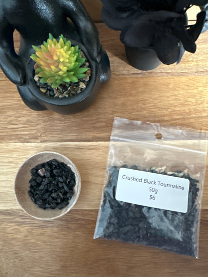 Crushed Black Tourmaline chips 50g