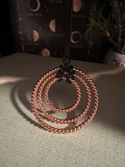 Three Ring Copper Necklace