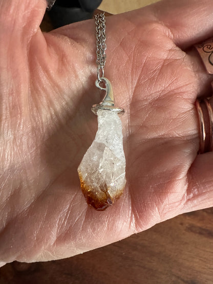 Citrine Witch Hat Necklace