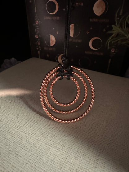 Three Ring Copper Necklace