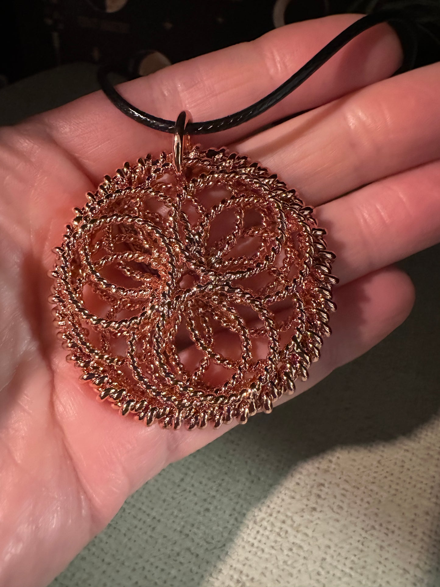 Copper Mandala Necklace