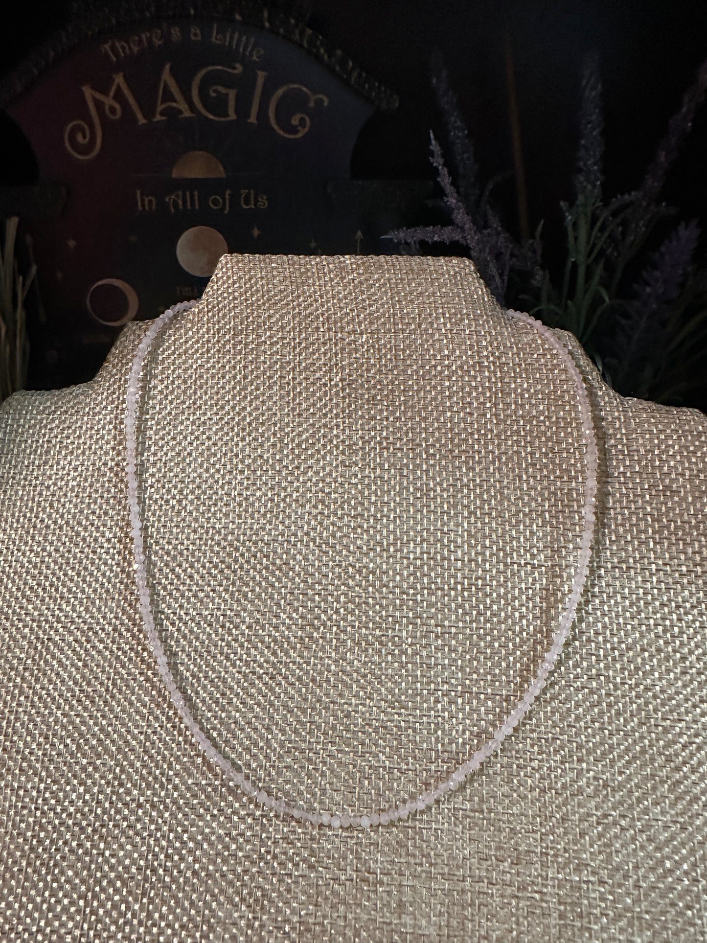 Faceted Crystal Necklace 2-3mm
