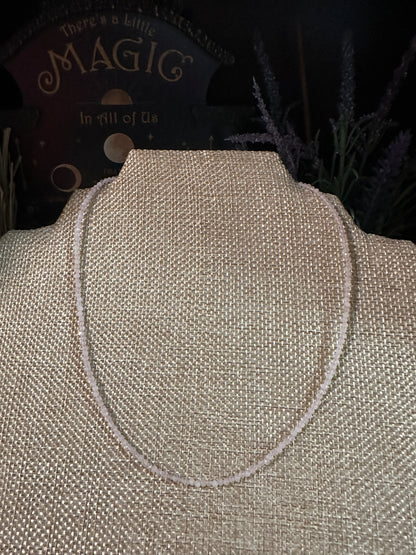 Faceted Crystal Necklace 2-3mm