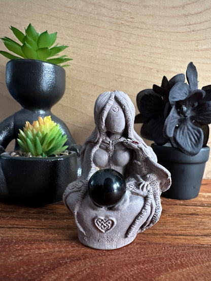 Tiamat Dragon Goddess with Obsidian Sphere