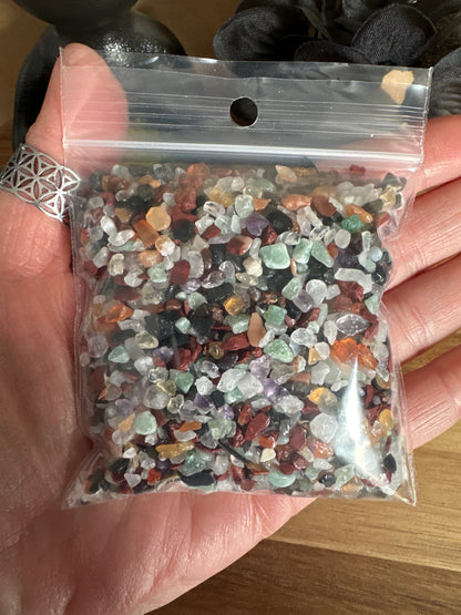 Crushed Mixed Tiny Crystal Chips 100g