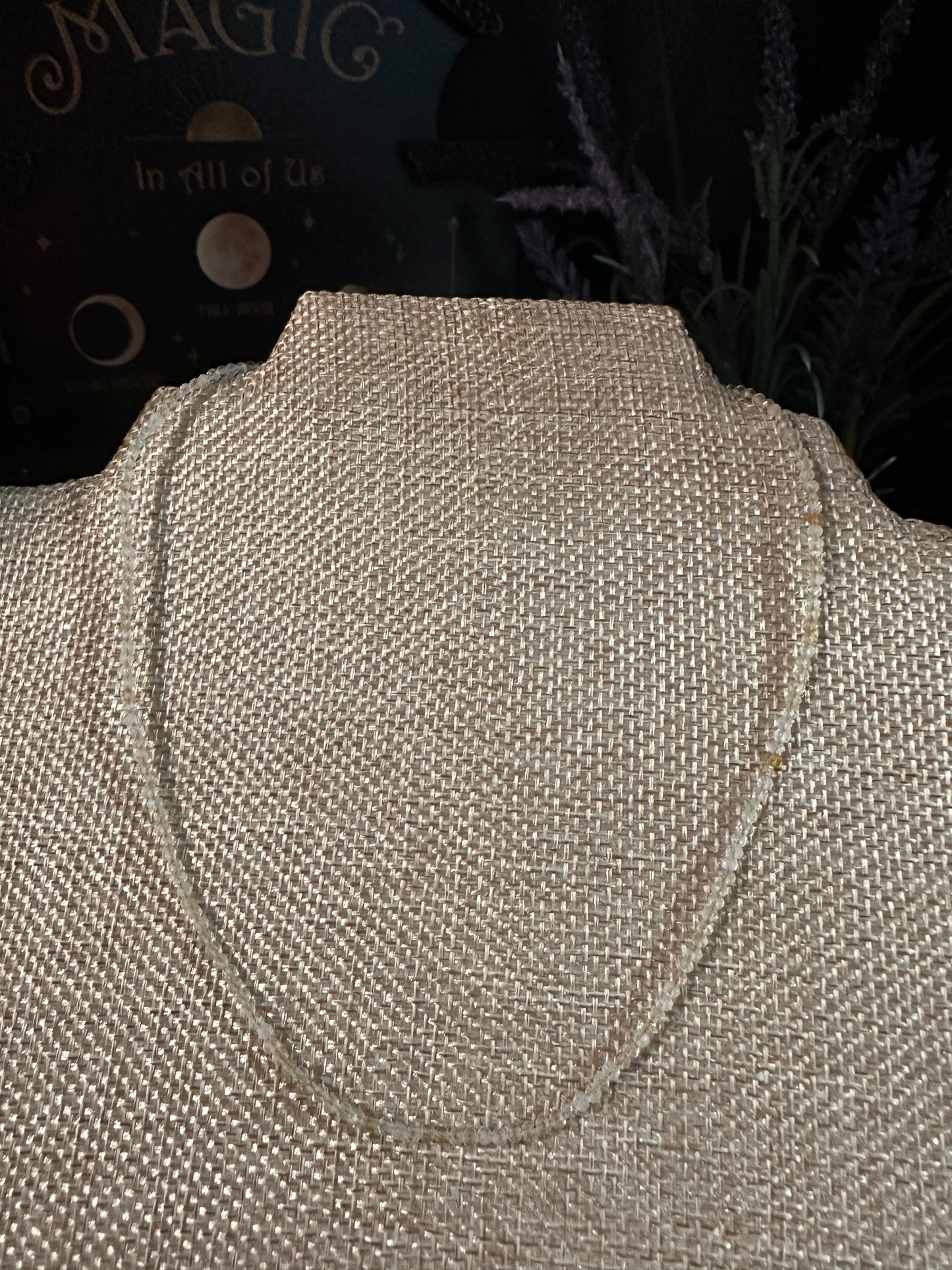 Faceted Crystal Necklace 2-3mm
