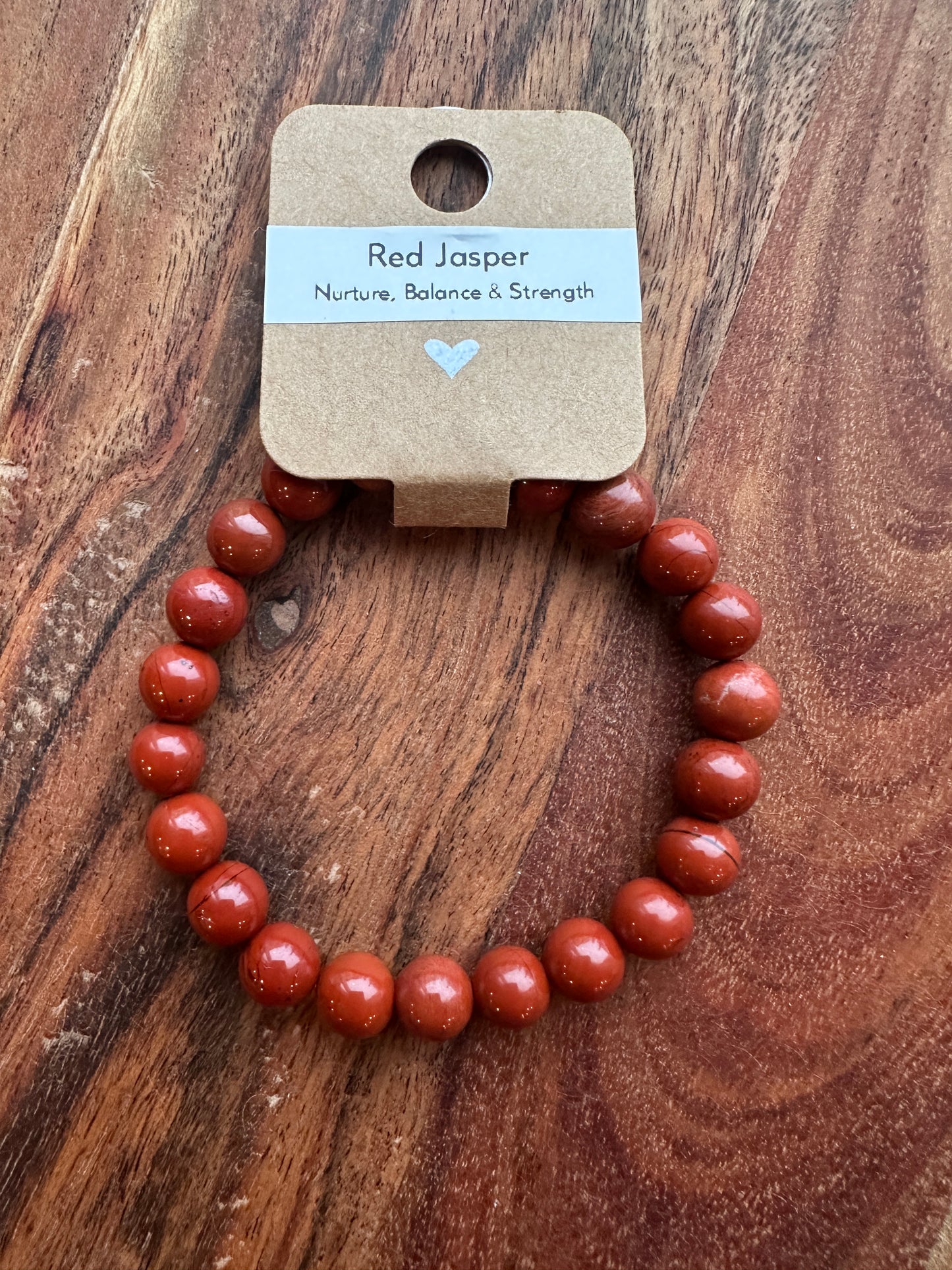 Red Jasper Bead Bracelet