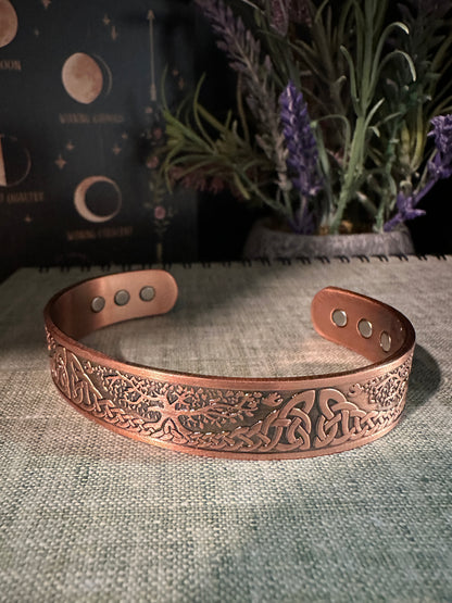W-Tree of Life Copper Magnetic Bracelet
