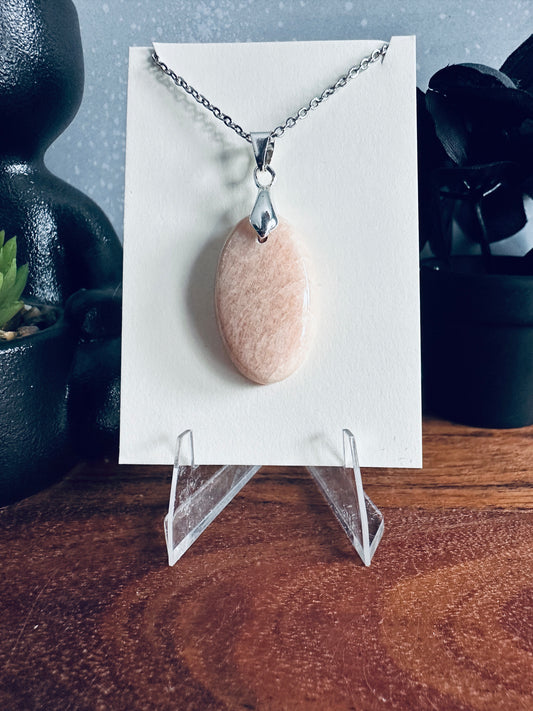 Orange Feldspar Necklace