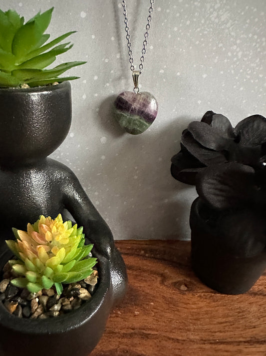 Fluorite Heart Necklace
