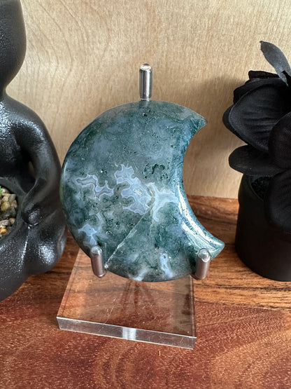 Moss Agate Moon 66g