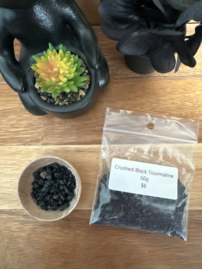 Crushed Black Tourmaline chips 50g