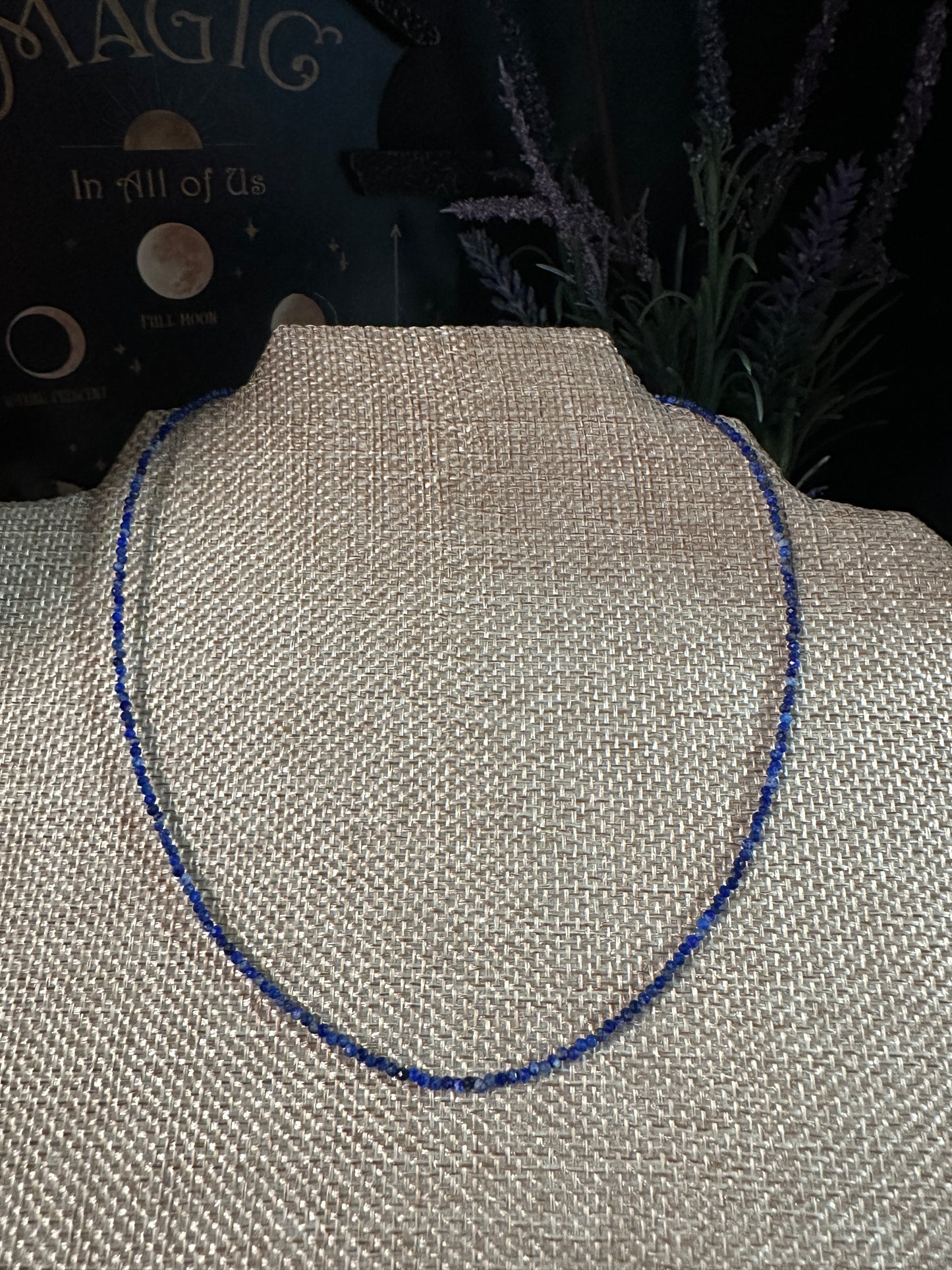 Faceted Crystal Necklace 2-3mm