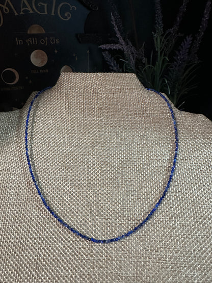 Faceted Crystal Necklace 2-3mm